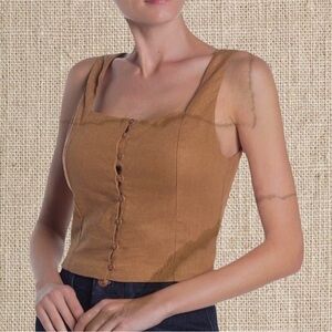 Set of two linen tops